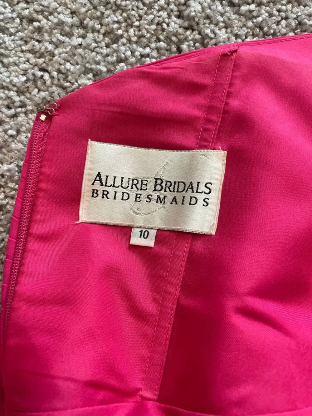 Allure Bridals Strapless Fuchsia Pink Evening Gown - Picture 5 of 5
